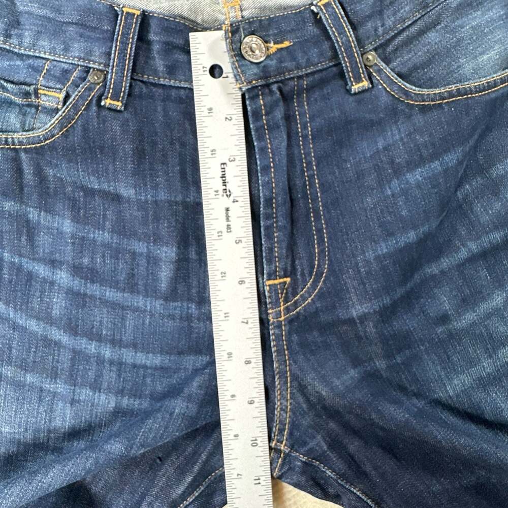 7 For All Mankind Standard Mens Blue Denim Jeans Size 32 Dark Wash 5 Pocket - Picture 9 of 10